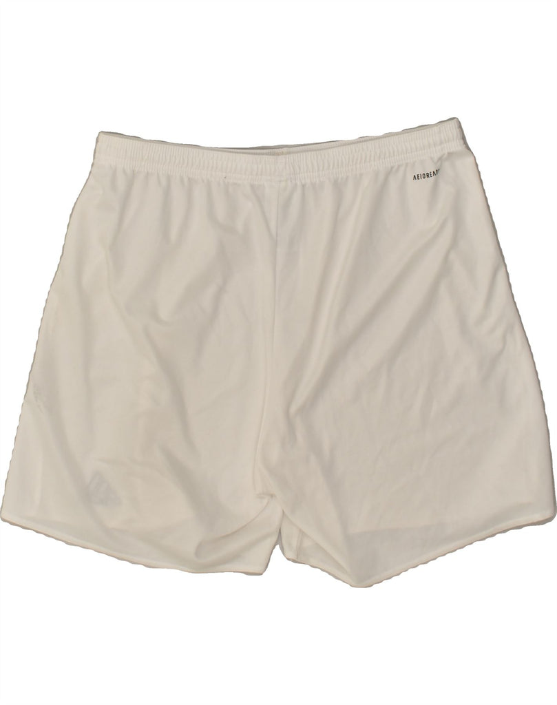 ADIDAS Mens Aeroready Sport Shorts XL White Polyester Vintage Adidas and Second-Hand Adidas from Messina Hembry 