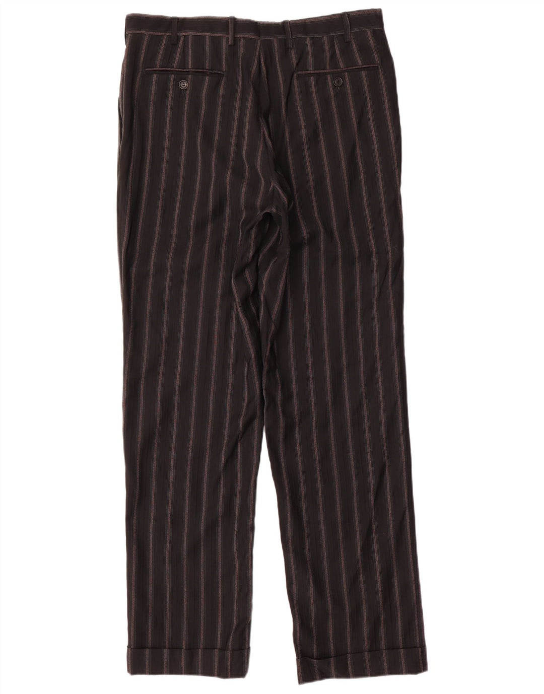 PAL ZILERI Mens 3 Button 2 Piece Suit IT 50 Large W34 L33 Black Striped