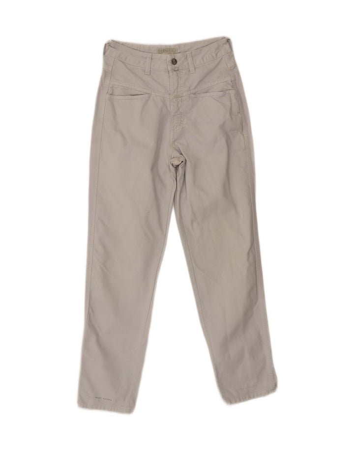CLOSED Womens Slim Casual Trousers IT 42 Medium W26 L28 Grey Cotton Vintage Closed and Second-Hand Closed from Messina Hembry 