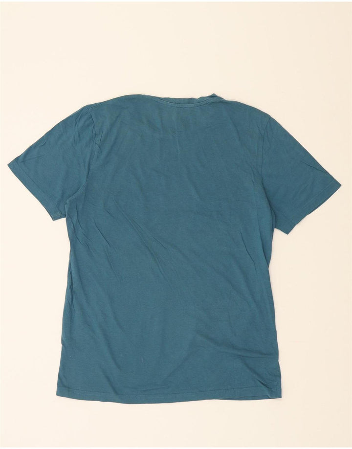 JACK & JONES Mens Graphic T-Shirt Top Large Blue Cotton Vintage Jack & Jones and Second-Hand Jack & Jones from Messina Hembry 