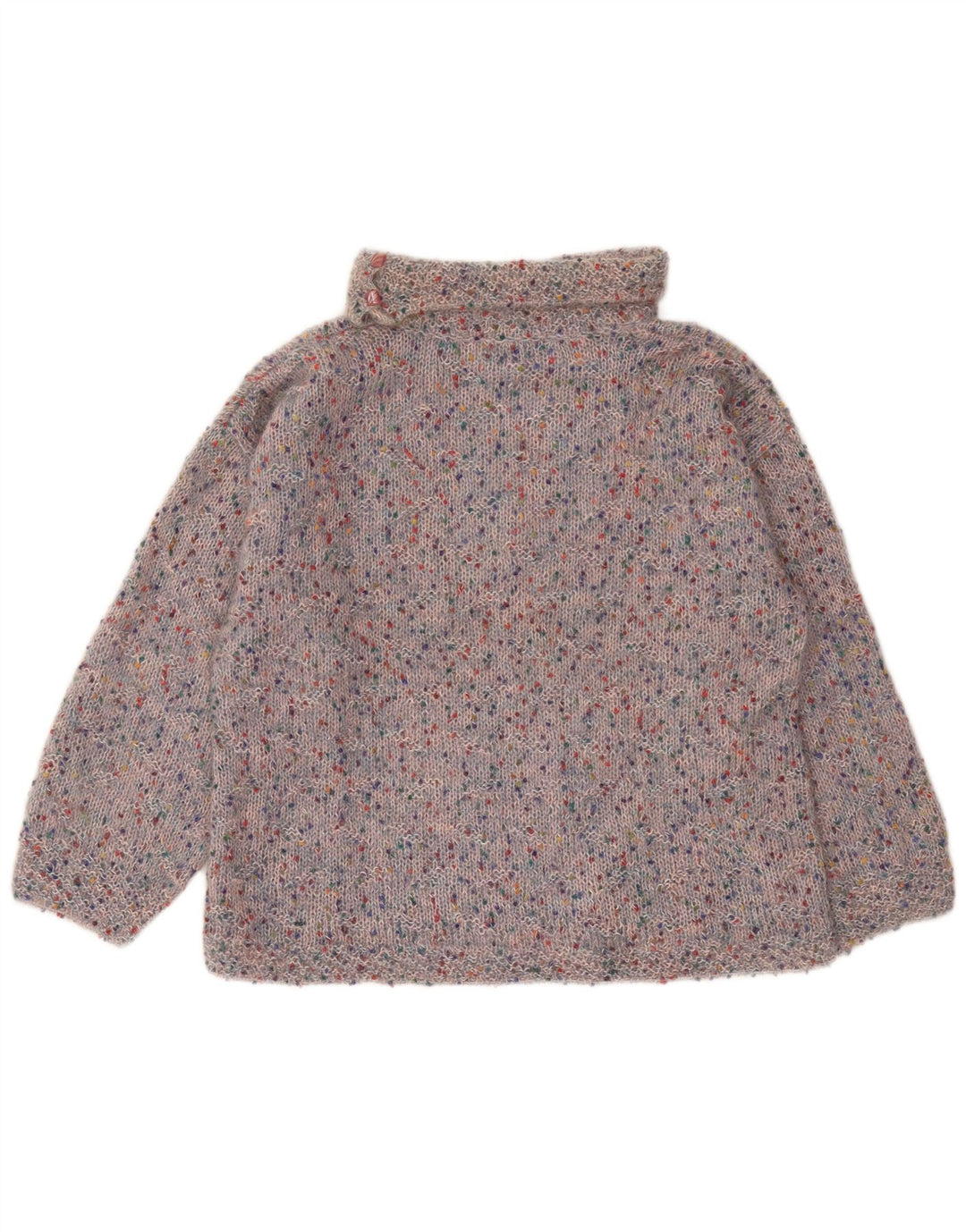 Vintage Womens Roll Neck Jumper Sweater UK 16 Large Multicoloured Flecked