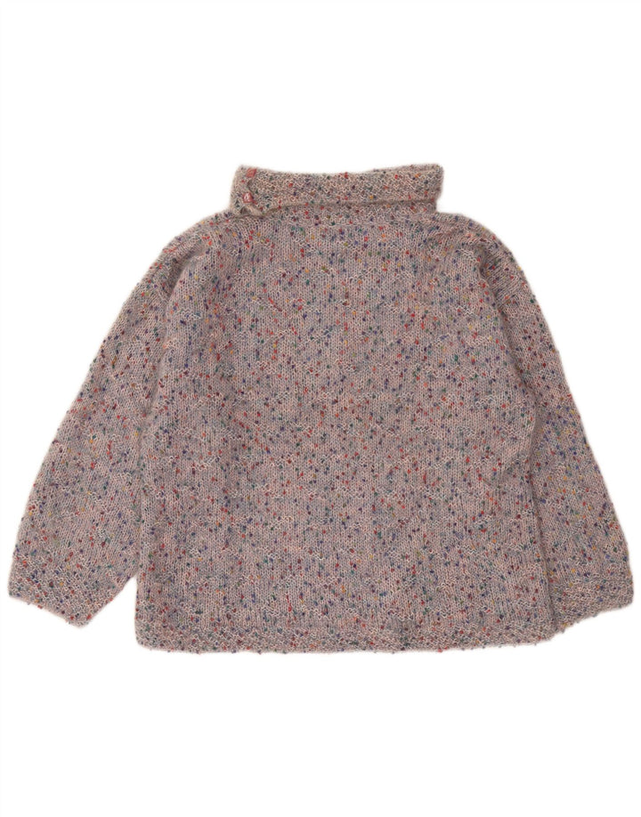 Vintage Womens Roll Neck Jumper Sweater UK 16 Large Multicoloured Flecked