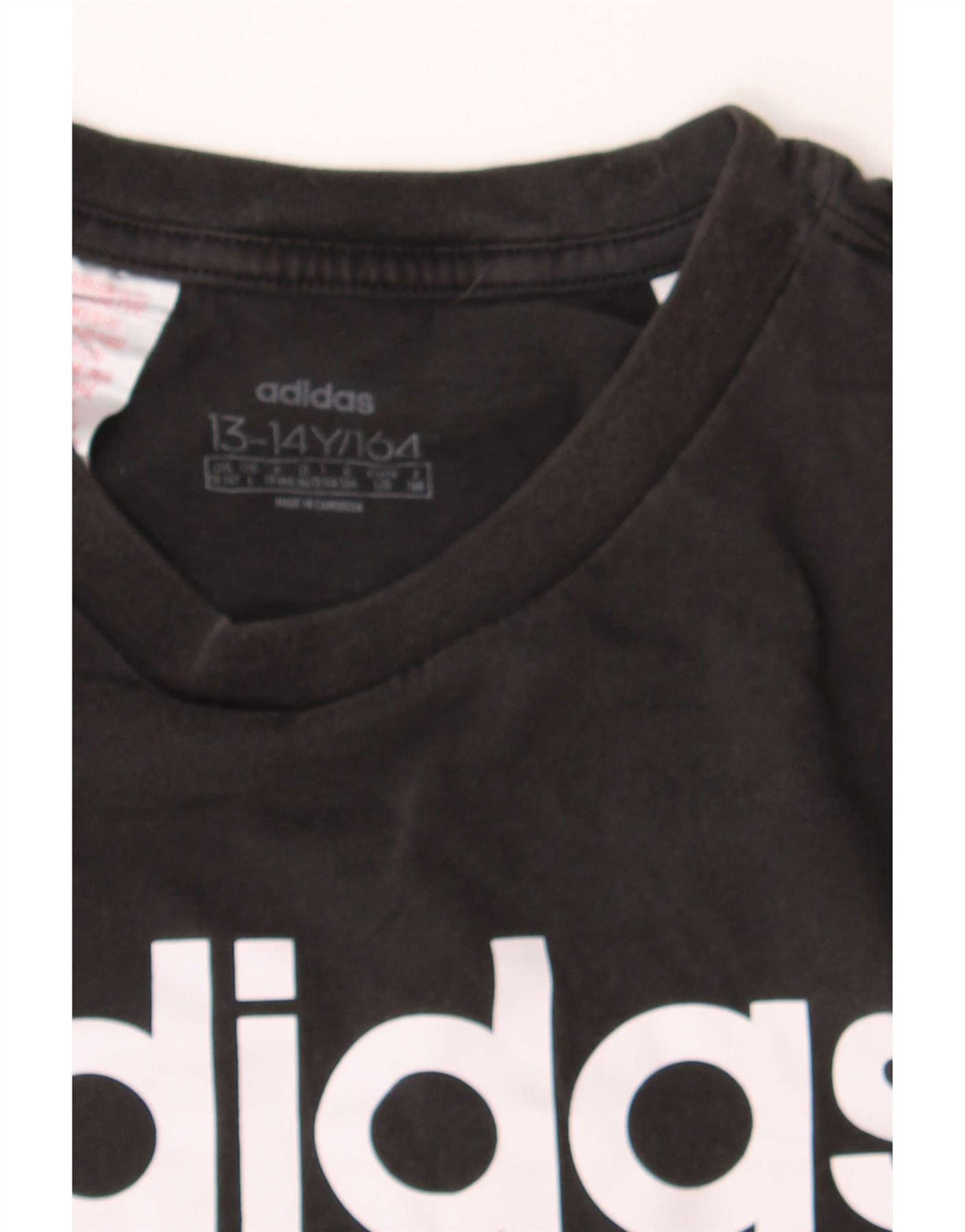 Adidas Boys Graphic T-Shirt Top 13-14 Years Black