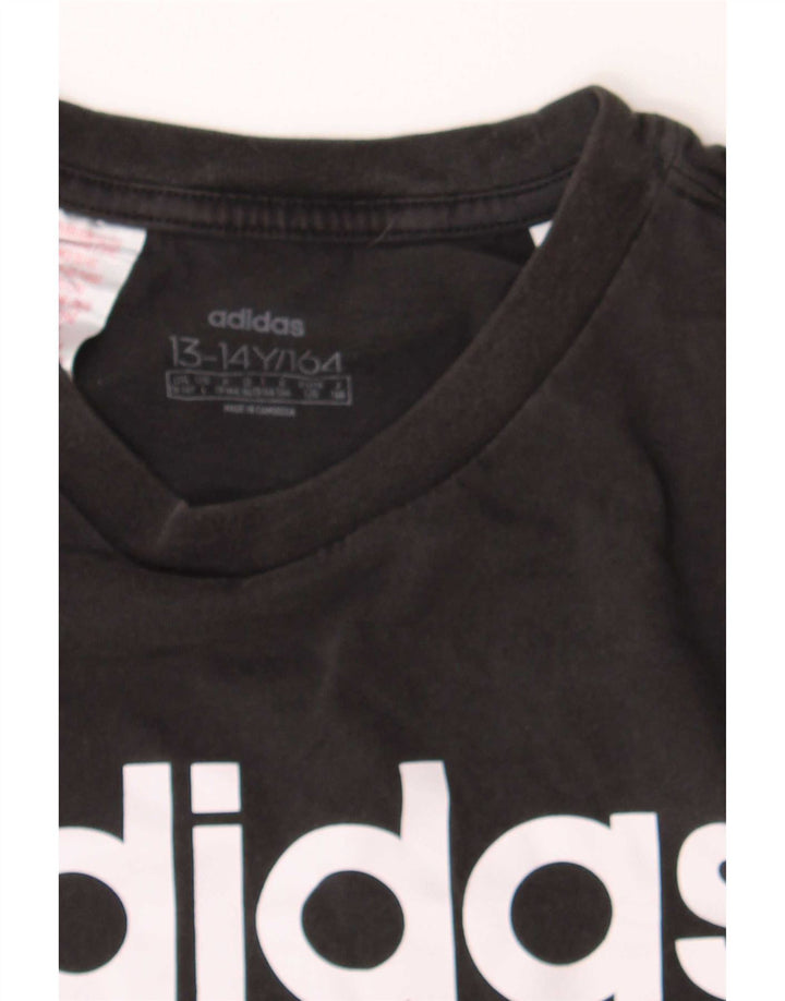 Adidas Boys Graphic T-Shirt Top 13-14 Years Black