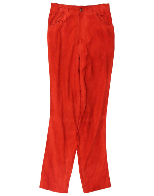 Yoko Womens Slim Casual Trousers IT 42 Medium W28 L31 Red