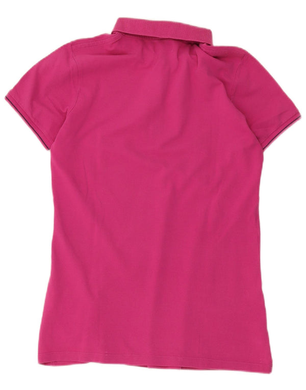 Kappa Womens Graphic Polo shirt UK 14 Large Pink Cotton