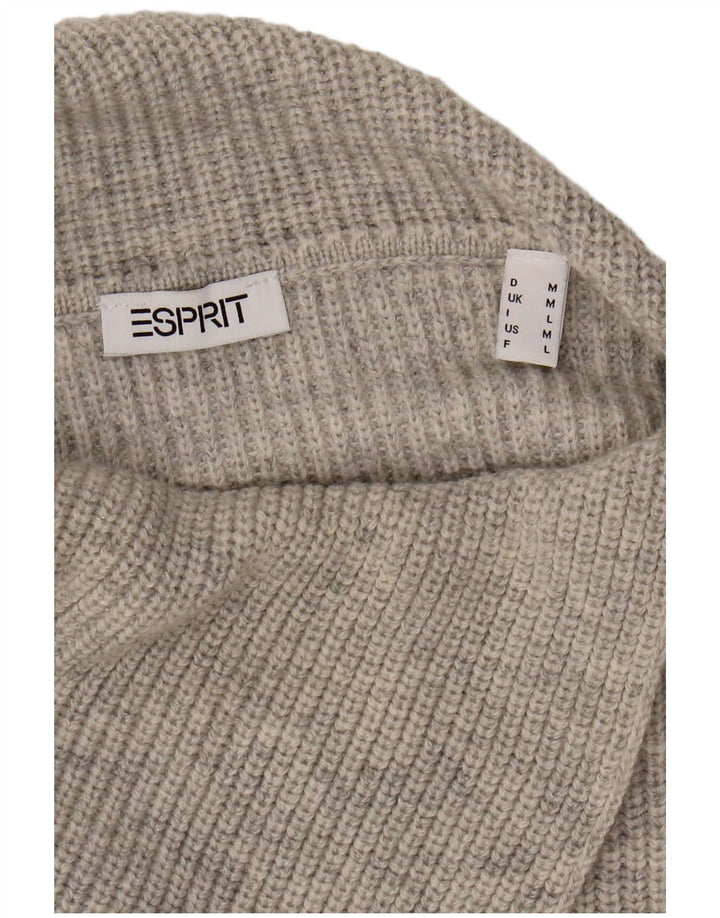 ESPRIT Womens Poncho Jumper UK 14 Medium Grey
