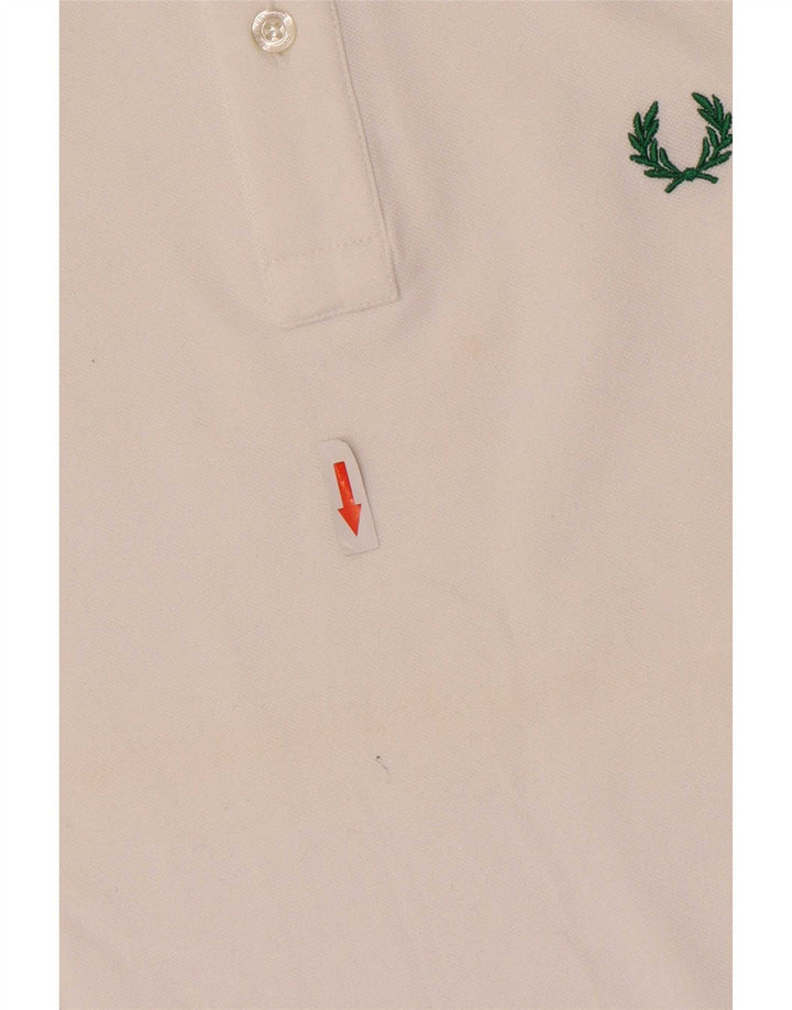 Fred Perry Mens Light and Stretch Polo Shirt Medium White Cotton