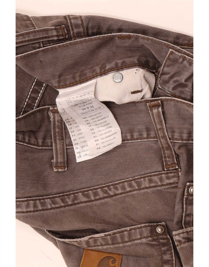 Carhartt Mens Straight Jeans W30 L32 Grey Cotton