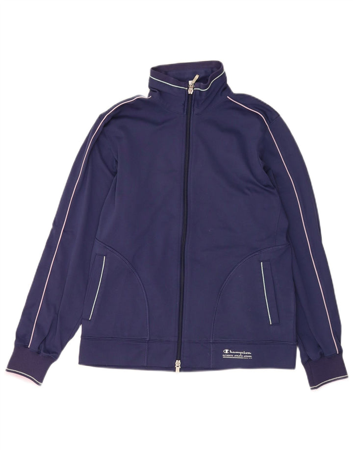 Champion Womens Loose Fit Full Tracksuit UK 10 Small  Navy Blue Polyester
