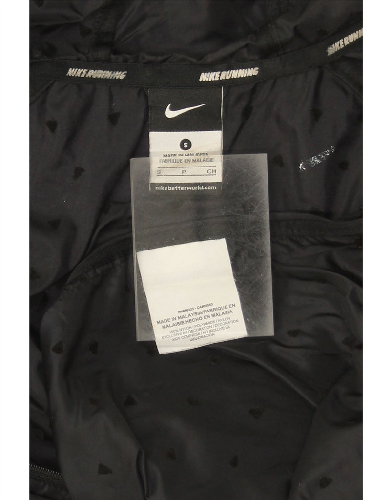 NIKE Womens Hooded Rain Jacket UK 10 Small Black Nylon Vintage Nike and Second-Hand Nike from Messina Hembry 