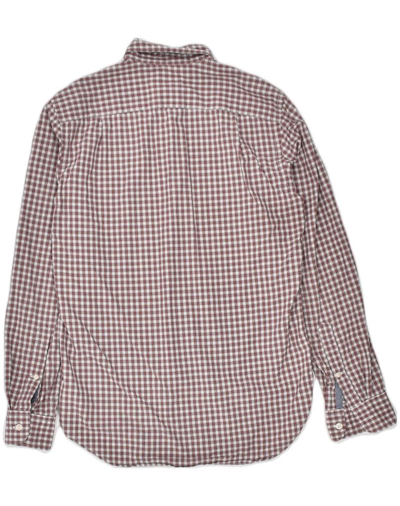 J. CREW Mens Shirt XS Burgundy Check Cotton | Vintage | Thrift | Second-Hand | Used Clothing | Messina Hembry 