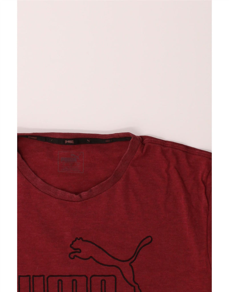 PUMA Mens Graphic T-Shirt Top Large Red Polyester Vintage Puma and Second-Hand Puma from Messina Hembry 