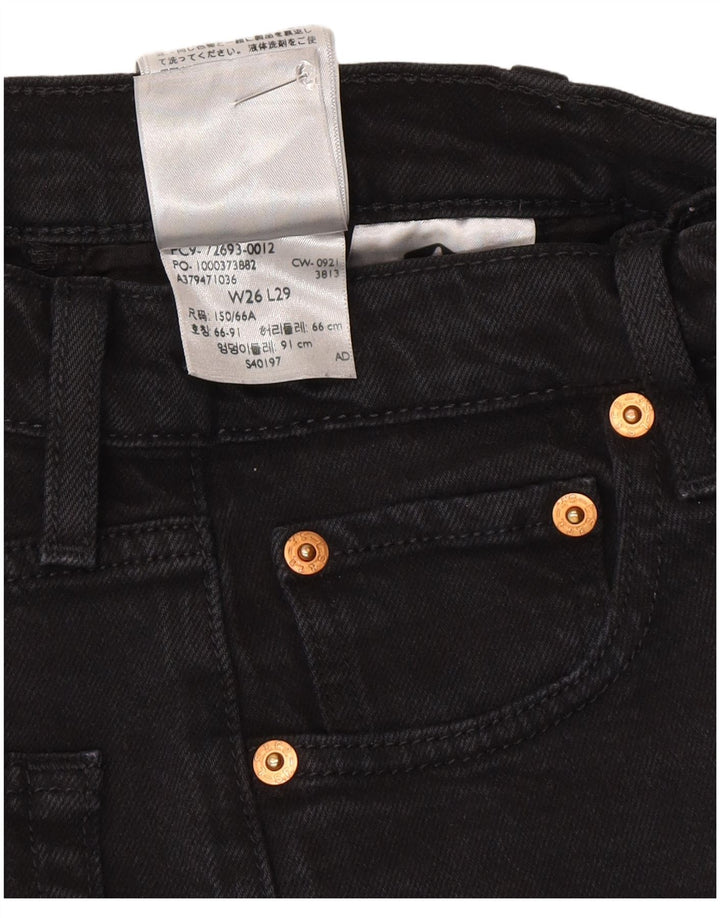 Levi's Womens Ribcage Straight Jeans W26 L29 Grey Cotton