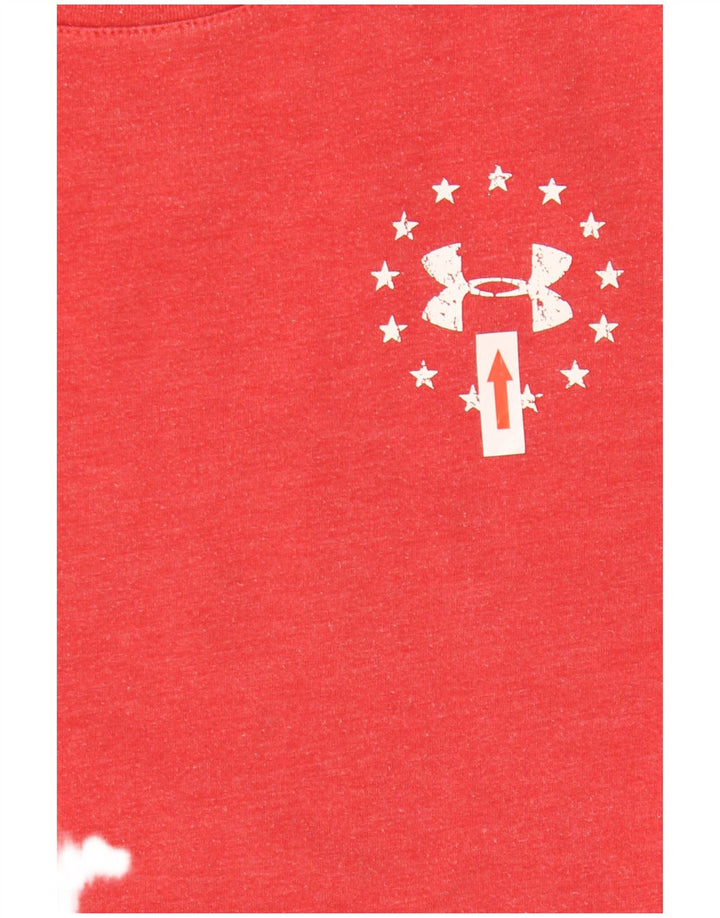 Under Armour Mens Loose Fit Graphic T-Shirt Top Small Red
