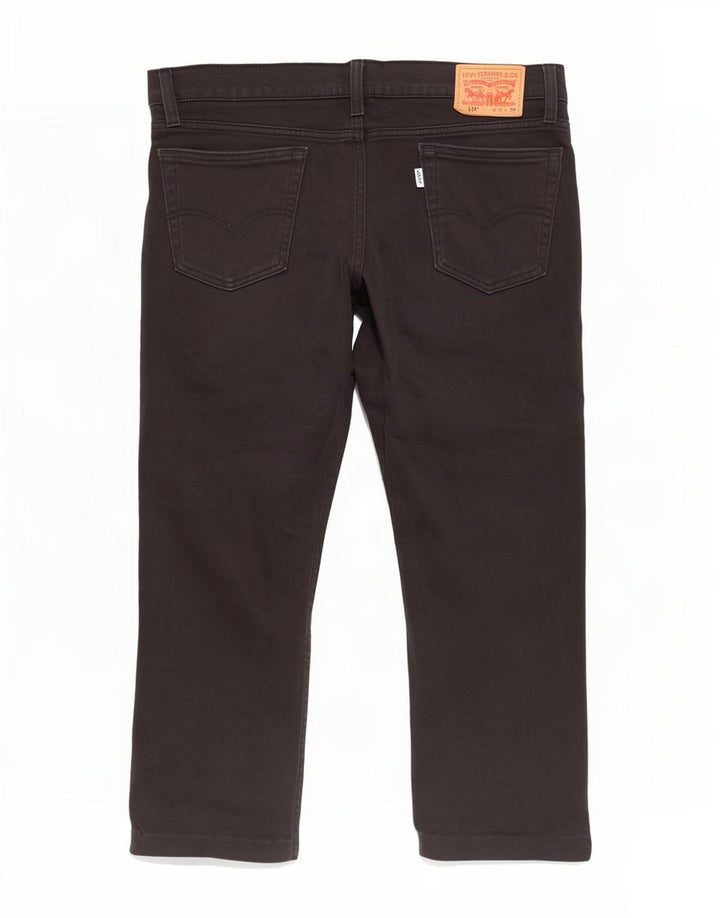 Levi's Mens 514 Straight Jeans W36 L26 Black Cotton