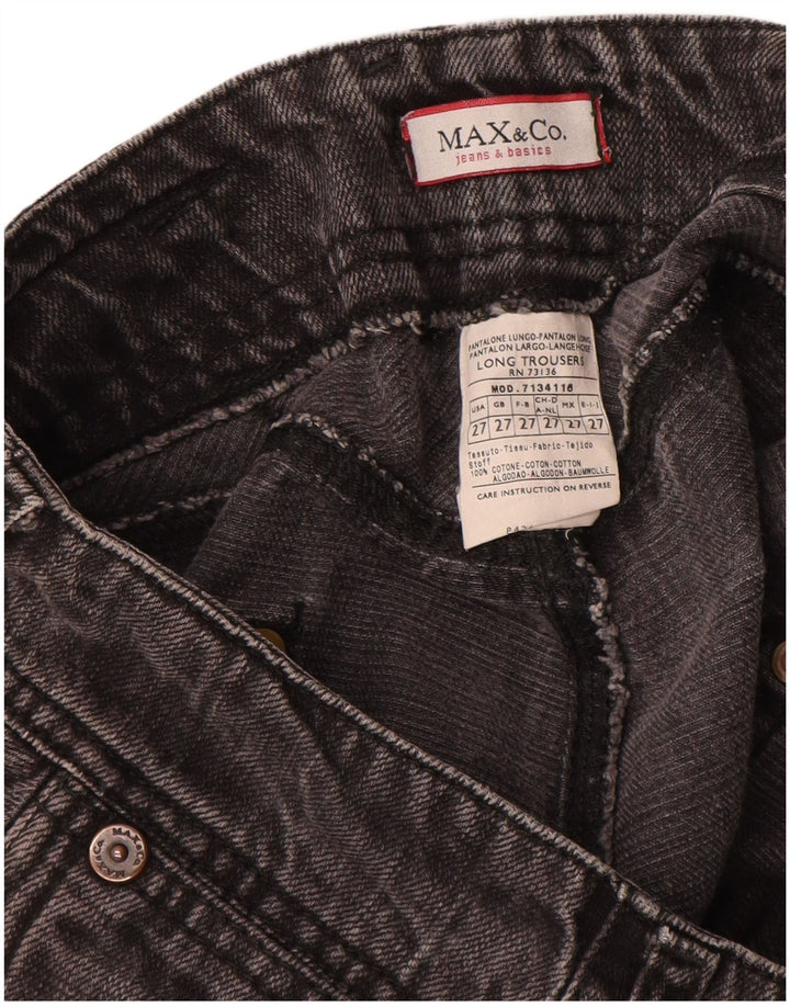 Max & Co. Womens Straight Jeans W27 L33 Grey Cotton