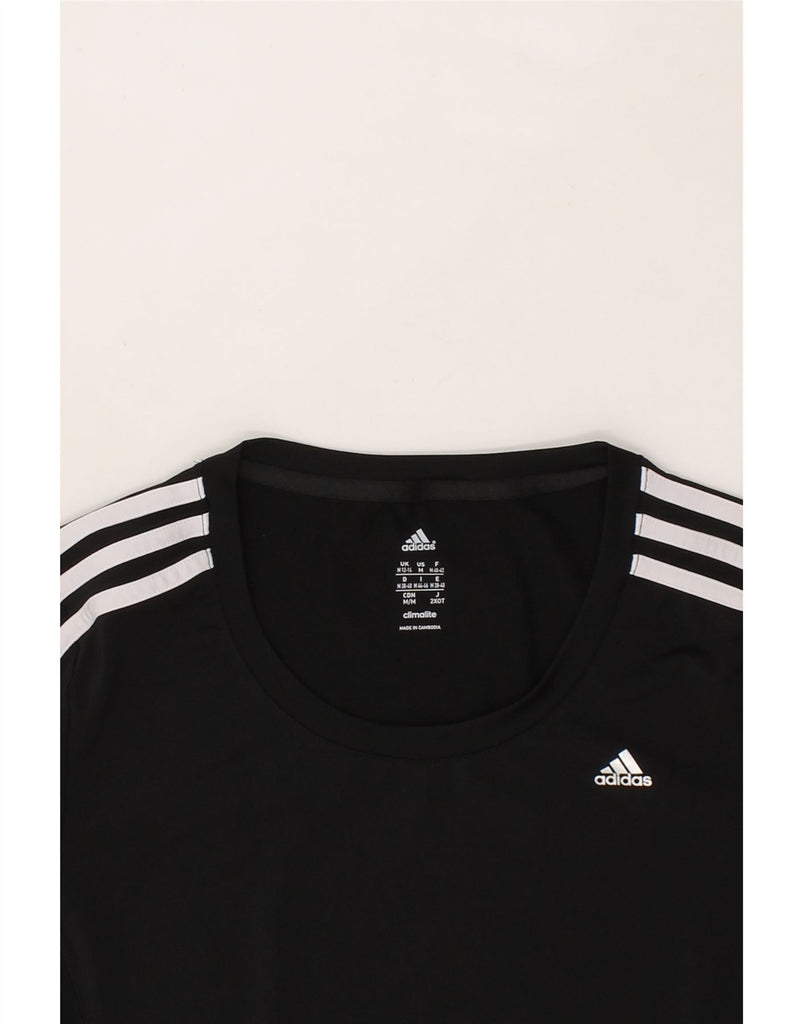 ADIDAS Womens Climalite T-Shirt Top UK 12/14 Medium Black Polyester Vintage Adidas and Second-Hand Adidas from Messina Hembry 