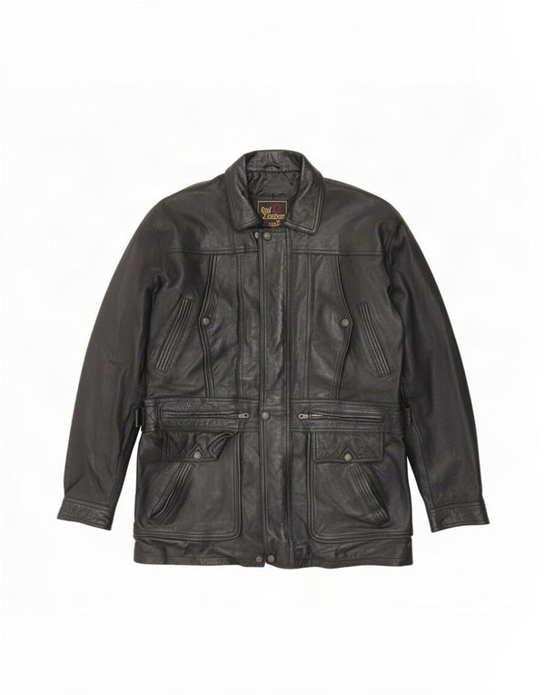 Vintage Mens Leather Jacket UK 42 XL Black