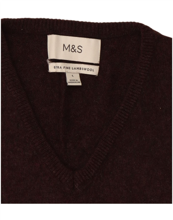 Marks & Spencer Mens Vest Tank Top Large Brown Flecked Wool