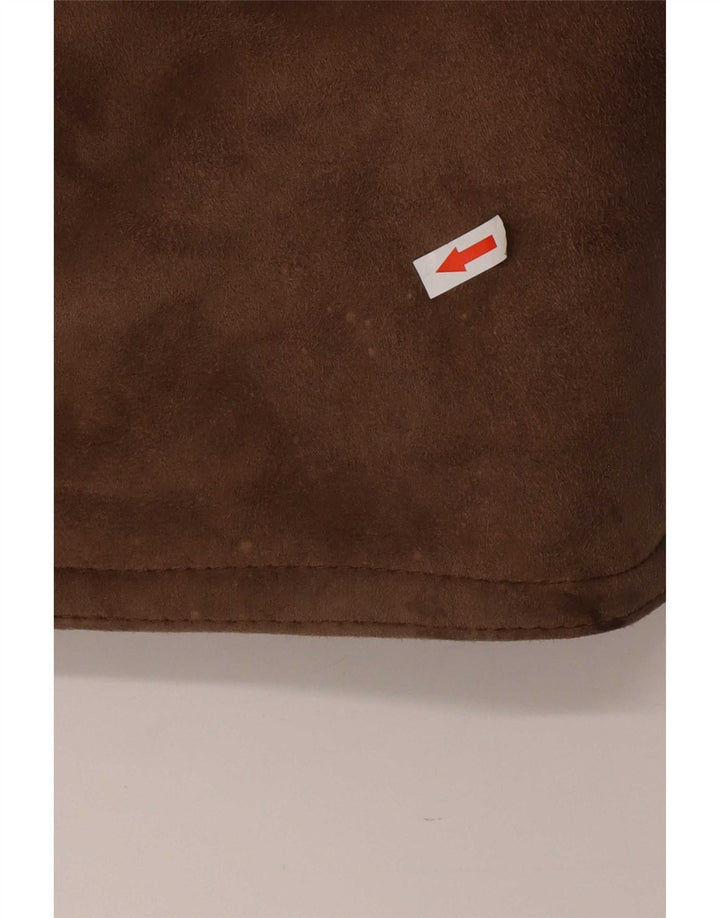 Carieri&Carieri Mens Shearling Overcoat IT 46 Small Brown