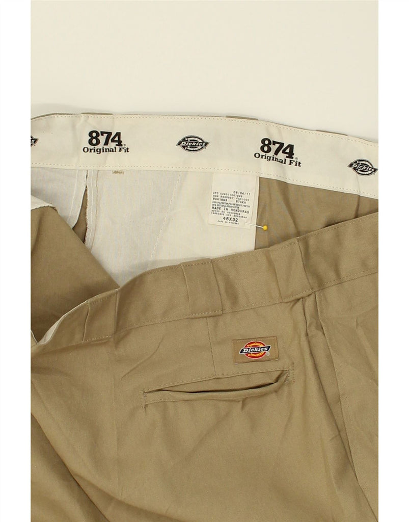 DICKIES Mens 874 Original Fit Chino Trousers W46 L32  Beige Polyester | Vintage Dickies | Thrift | Second-Hand Dickies | Used Clothing | Messina Hembry 