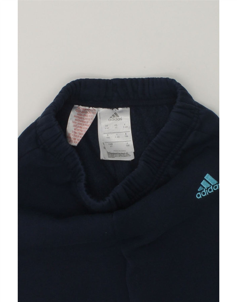 ADIDAS Boys Tracksuit Trousers Joggers 3-4 Years Navy Blue Cotton | Vintage Adidas | Thrift | Second-Hand Adidas | Used Clothing | Messina Hembry 