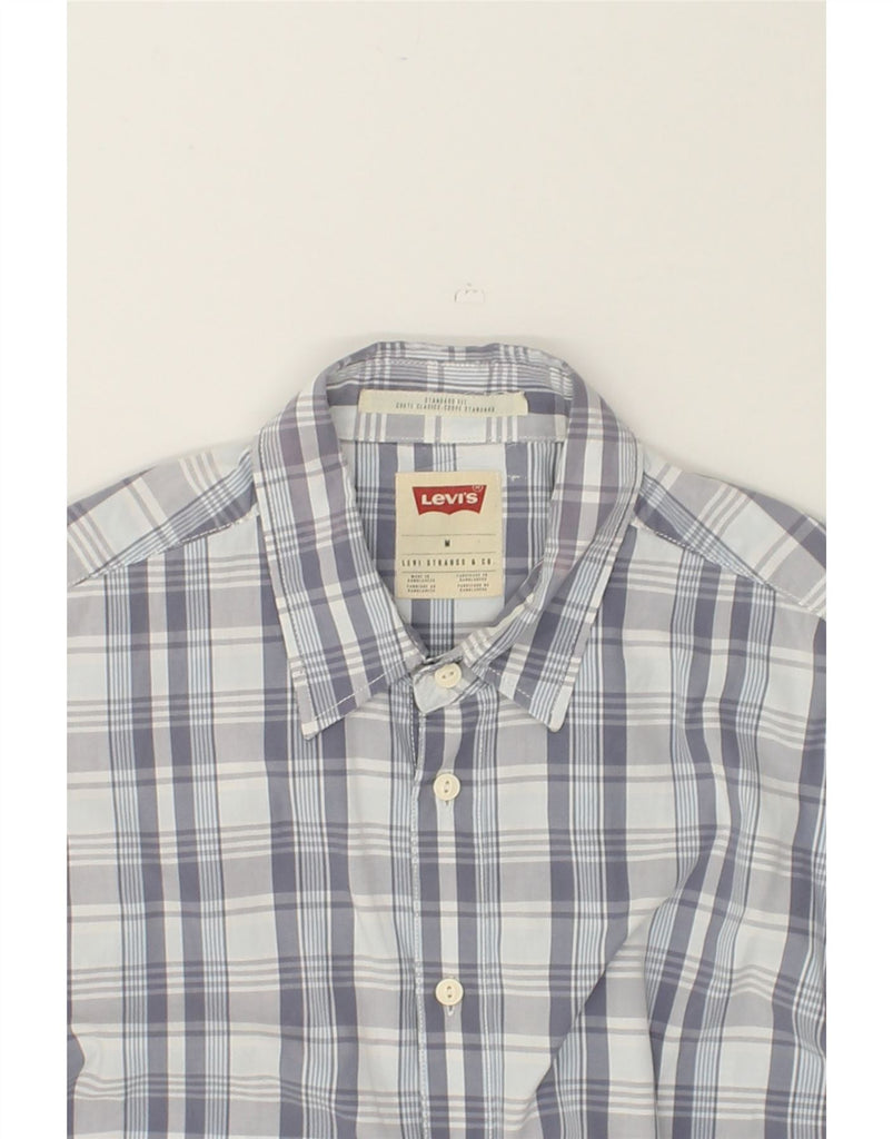 LEVI'S Mens Standard Fit Shirt Medium Blue Check Cotton | Vintage Levi's | Thrift | Second-Hand Levi's | Used Clothing | Messina Hembry 