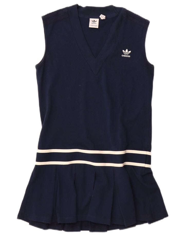 Adidas Womens Tennis Dress UK 8 Small Navy Blue Polyester