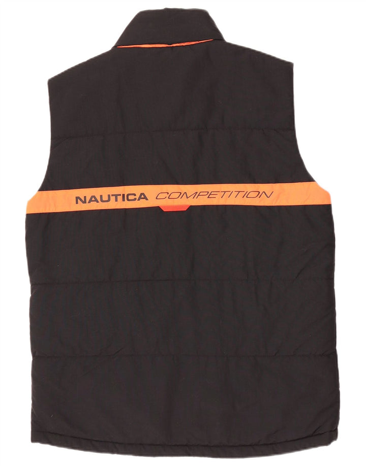 Nautica Mens Hooded Padded Gilet UK 38 Medium Black