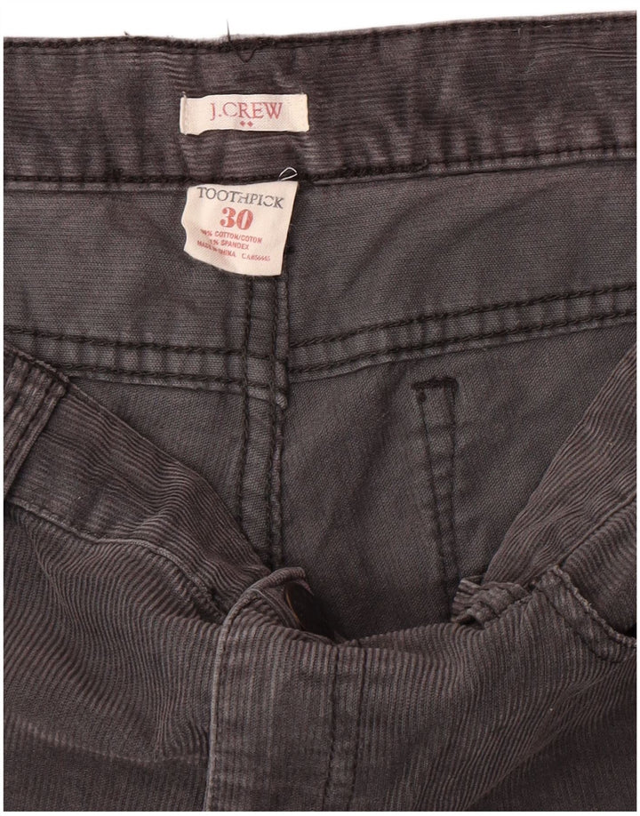 J. Crew Mens Toothpick Corduroy Shorts W30 Medium Grey Cotton