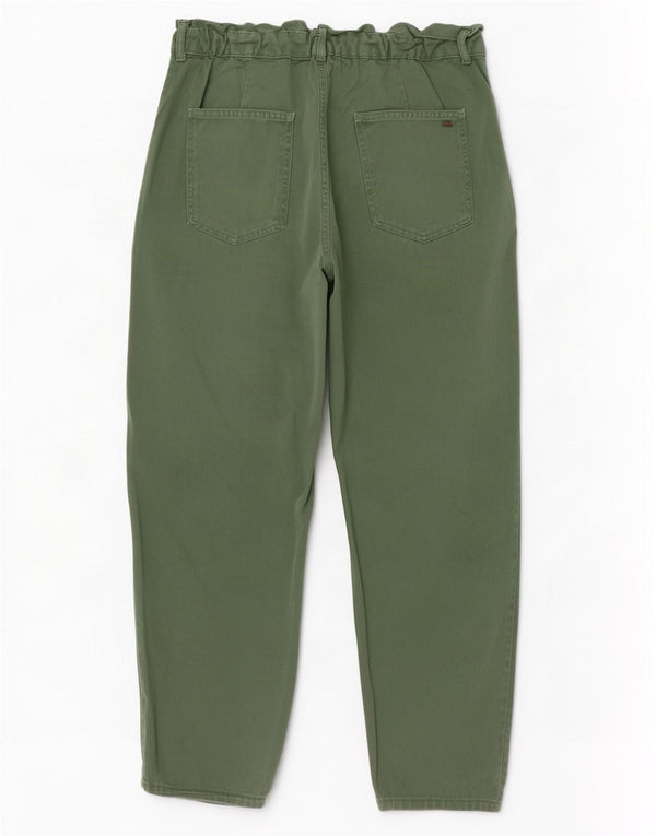 Zara Womens High Waist Tapered Jeans EU 38 Small W28 L26 Green Cotton