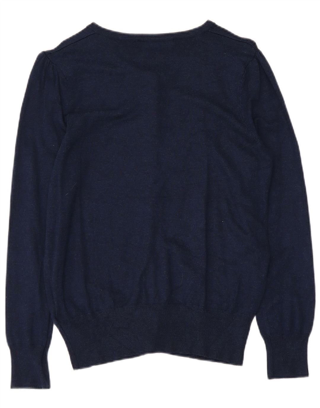 Marks & Spencer Womens Cardigan Sweater UK 12 Medium  Navy Blue Viscose