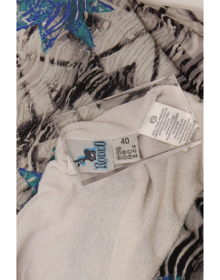 RODEO Womens Windbreaker Jacket UK 14 Large Multicoloured Geometric