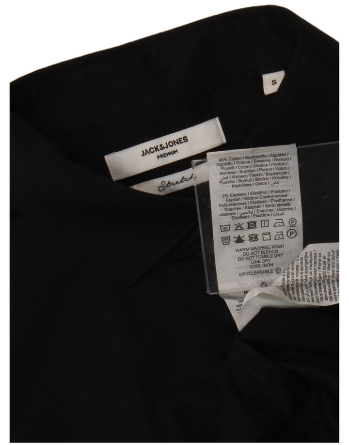 Jack & Jones Mens Shirt Small Black Cotton