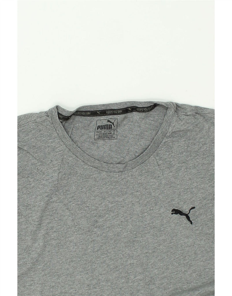 PUMA Mens T-Shirt Top 2XL Grey Cotton | Vintage Puma | Thrift | Second-Hand Puma | Used Clothing | Messina Hembry 