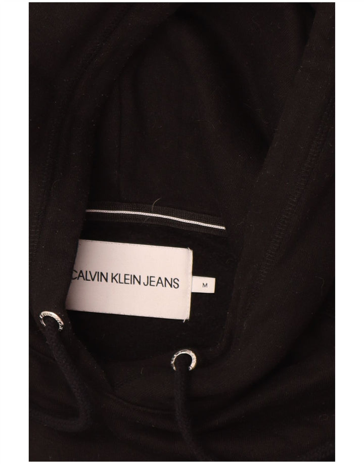 CALVIN KLEIN JEANS Womens Hoodie Jumper UK 14 Medium Black Cotton