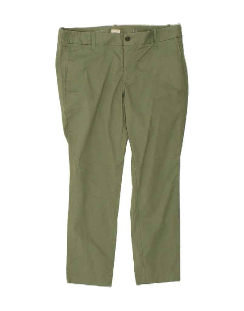 J. CREW Womens Frankie Slim Chino Trousers UK 14  Large W34 L28 Green | Vintage J. Crew | Thrift | Second-Hand J. Crew | Used Clothing | Messina Hembry 