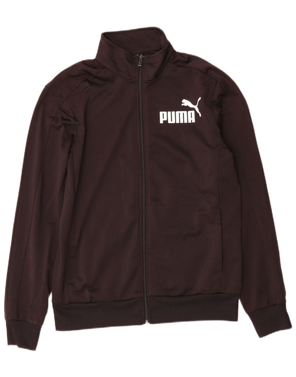 Puma Mens Graphic Tracksuit Top Jacket Medium Black Polyester