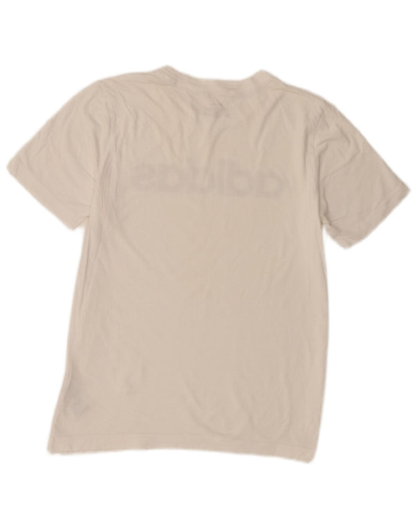 Adidas Boys Graphic T-Shirt Top 13-14 Years White Cotton