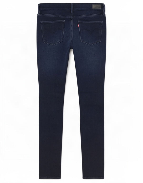 Levi's Womens Slight Curve Mid Rise Slim Jeans W30 L34 Navy Blue