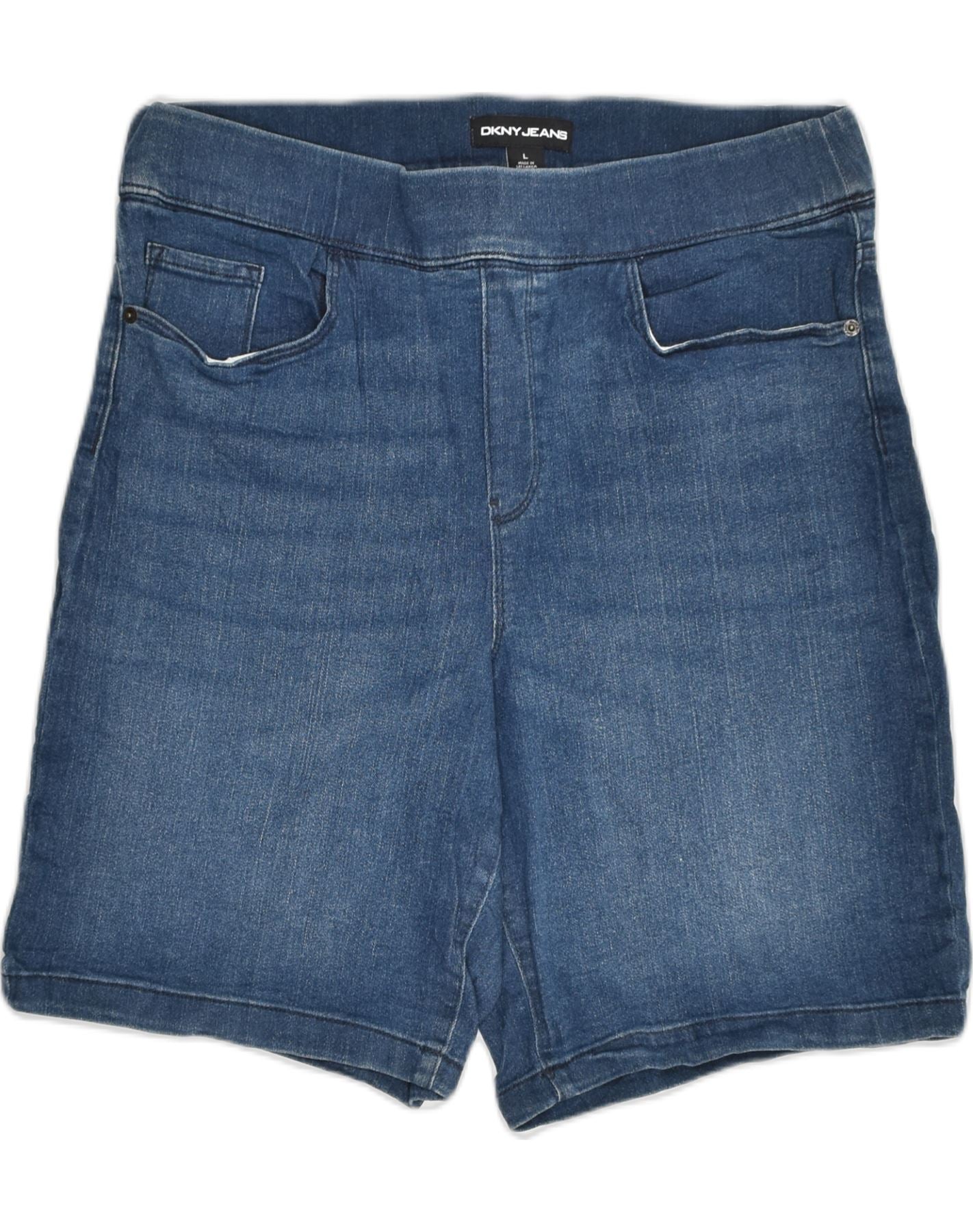 DKNY Womens Denim Shorts UK 14 Large W32 Blue Cotton, Vintage &  Second-Hand Clothing Online