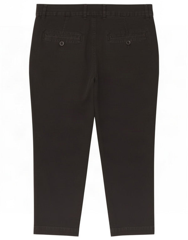 Marks & Spencer Womens Straight Chino Trousers UK 14 Large W34 L23 Black