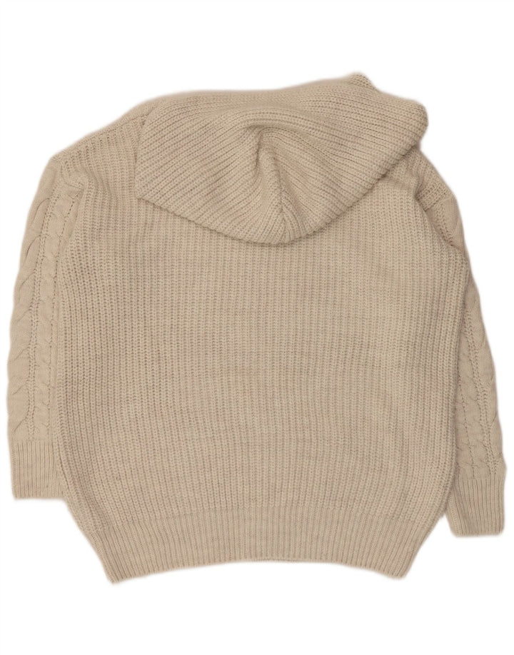 Marks & Spencer Womens Hooded Oversized Jumper Sweater UK 10 Small White