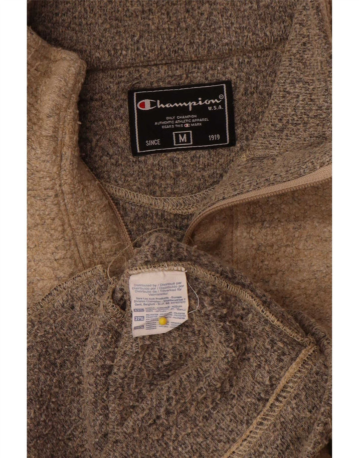 Champion Mens Tracksuit Top Jacket Medium Beige Acrylic