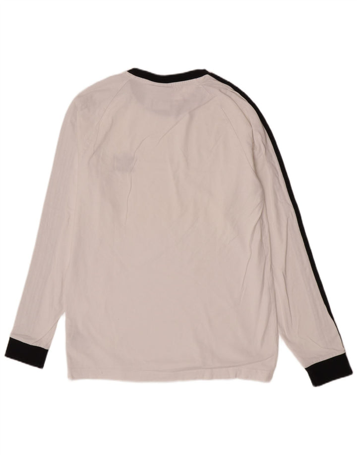 Adidas Mens Regular Top Long Sleeve Medium White Cotton