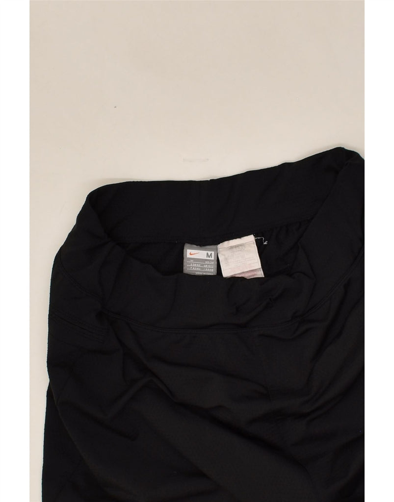 NIKE Mens Capri Tracksuit Trousers Medium Black Polyester | Vintage Nike | Thrift | Second-Hand Nike | Used Clothing | Messina Hembry 