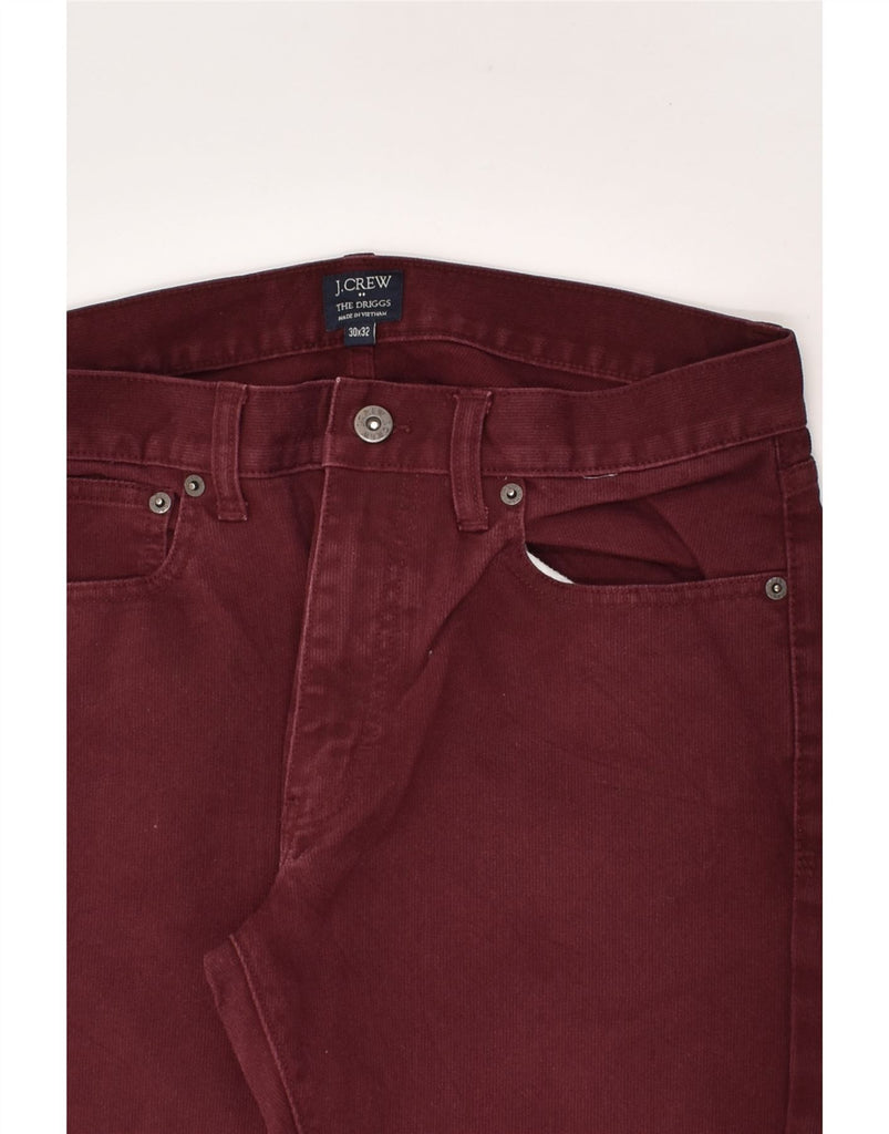 J. CREW Mens The Driggs Slim Corduroy Trousers W30 L32 Burgundy Cotton | Vintage J. Crew | Thrift | Second-Hand J. Crew | Used Clothing | Messina Hembry 