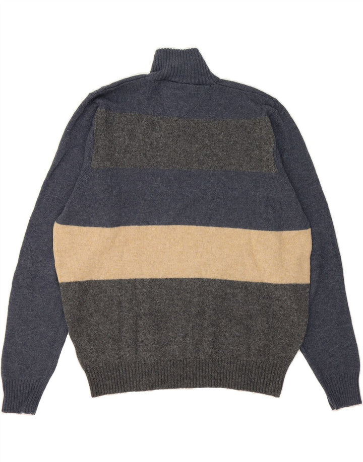 WATSON'S Mens Zip Neck Jumper Sweater IT 56 XL Grey Colourblock Wool Vintage Watson's and Second-Hand Watson's from Messina Hembry 