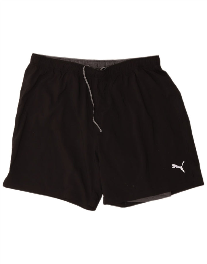 Puma Mens Graphic Sport Shorts 2XL Black Polyester
